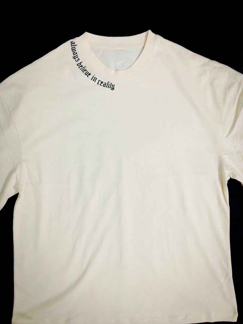 Drop X Premium Printed Drop shoulder Tees - Beige