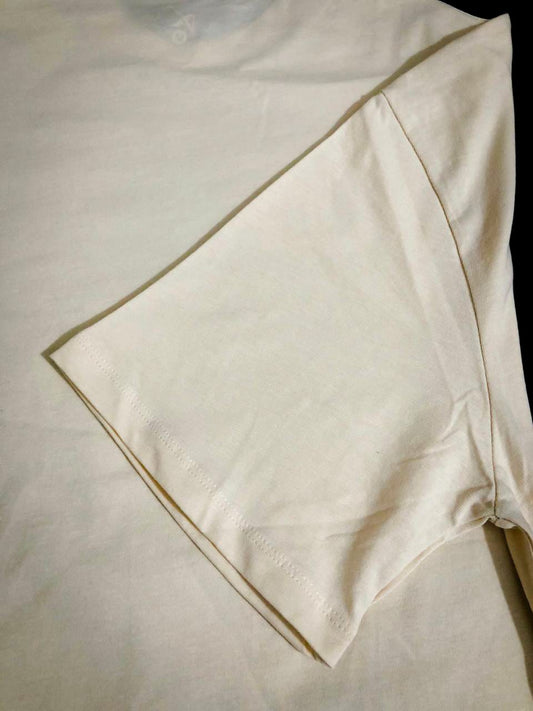 Drop X Premium Printed Drop shoulder Tees - Beige