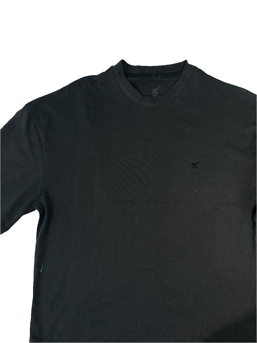 Drop X Premium Plain Dropshoulder Tees - Black