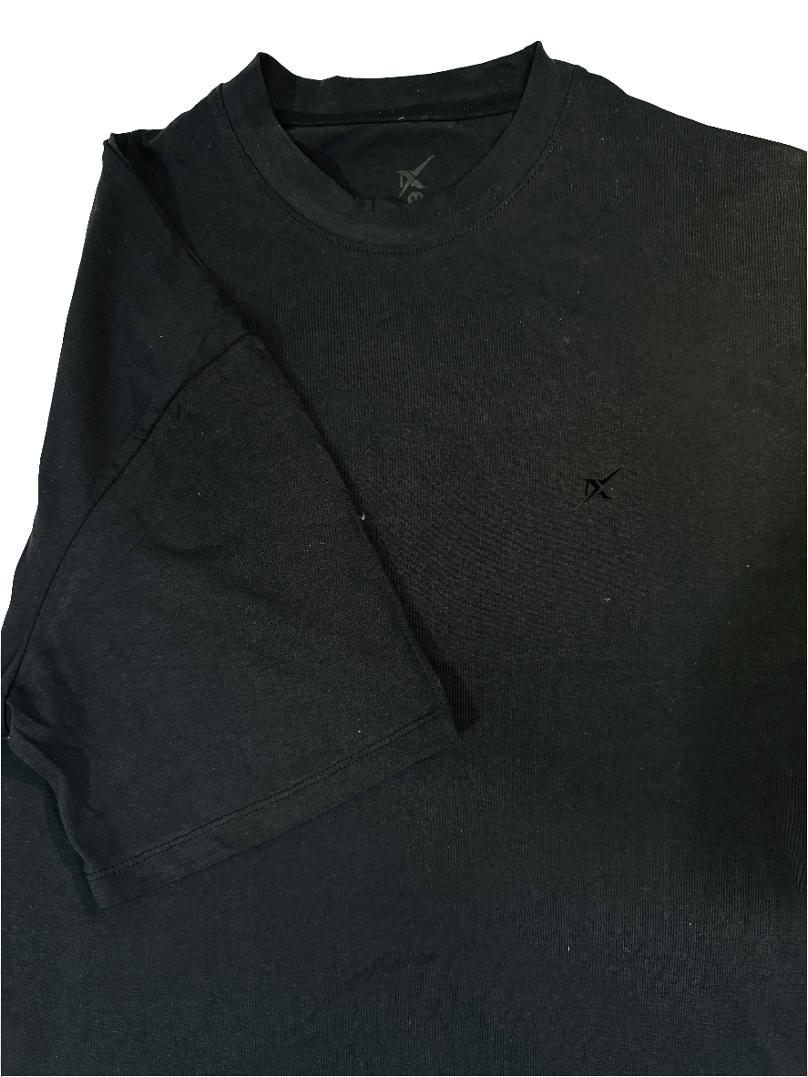 Drop X Premium Plain Dropshoulder Tees - Black