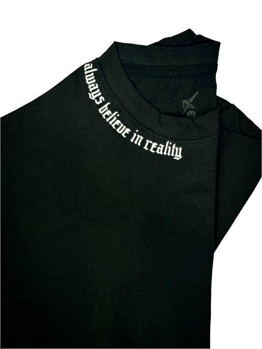 Drop X Premium Printed Dropshoulder Tees - Black