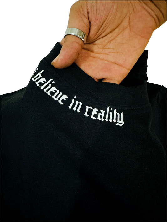 Drop X Premium  Printed Dropshoulder Tees - Black