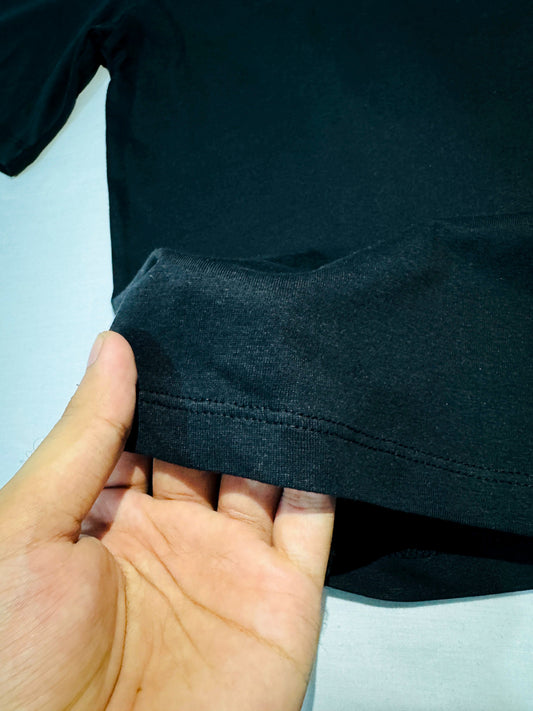 Drop X Premium  Plain Dropshoulder Tees - Black